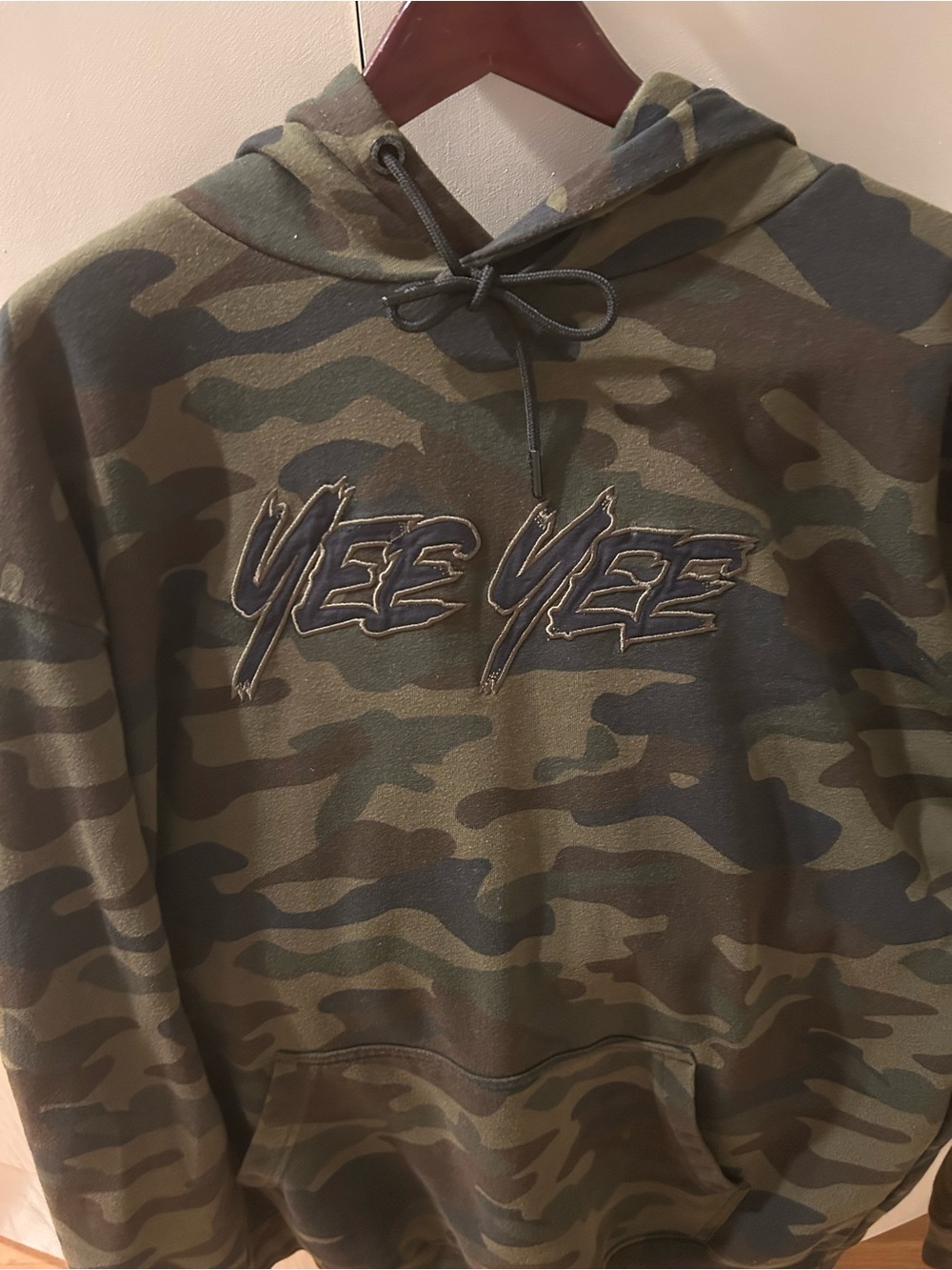Men’s Camo Hoodie - Olive Green